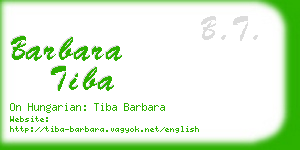 barbara tiba business card